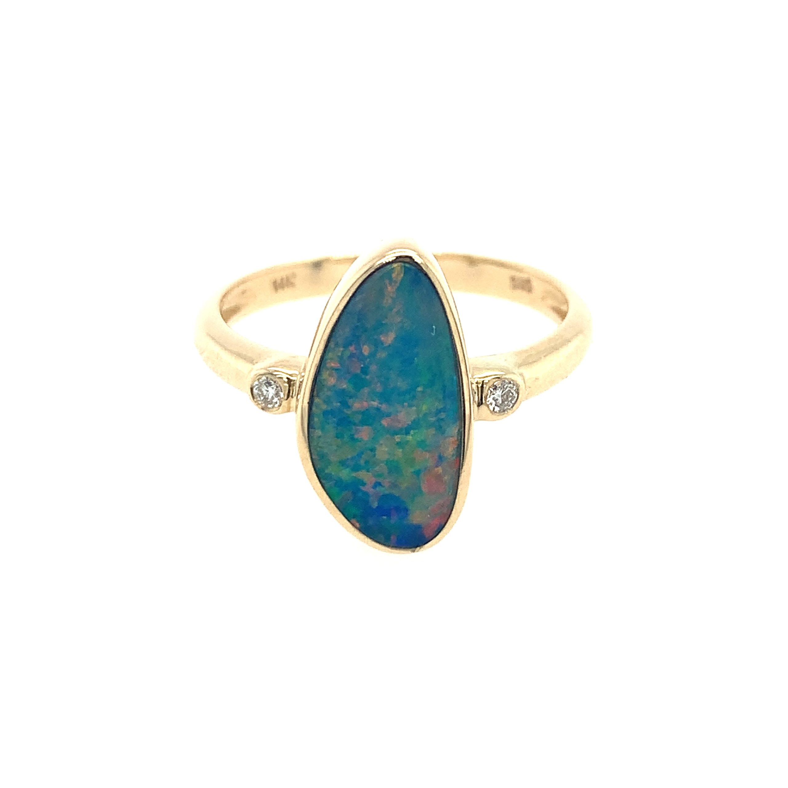 Yellow Gold Opal Ring