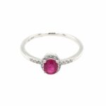 White Gold Ruby Ring