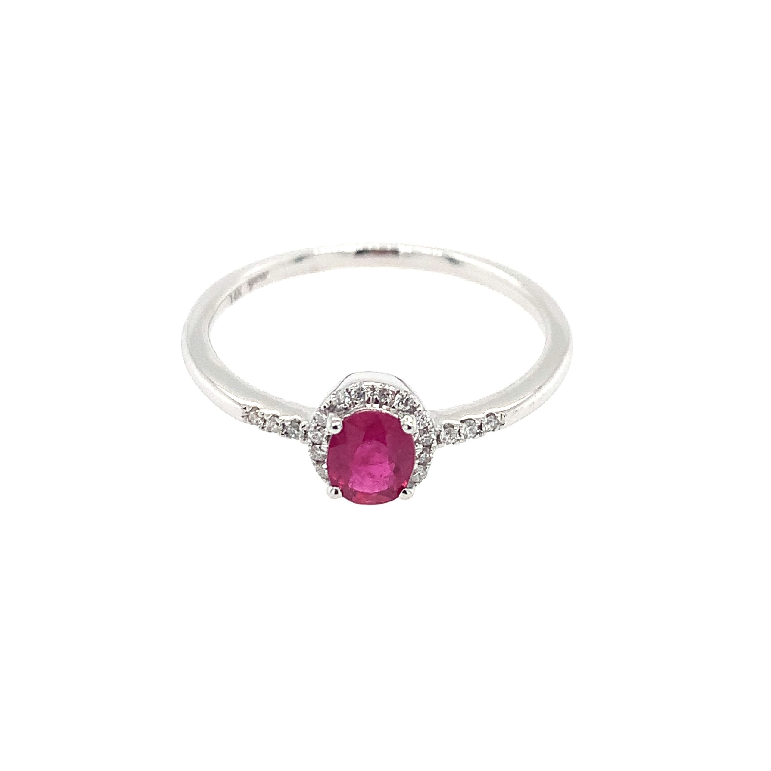 White Gold Ruby Ring