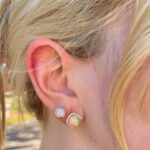 Rose Gold Opal Earrings