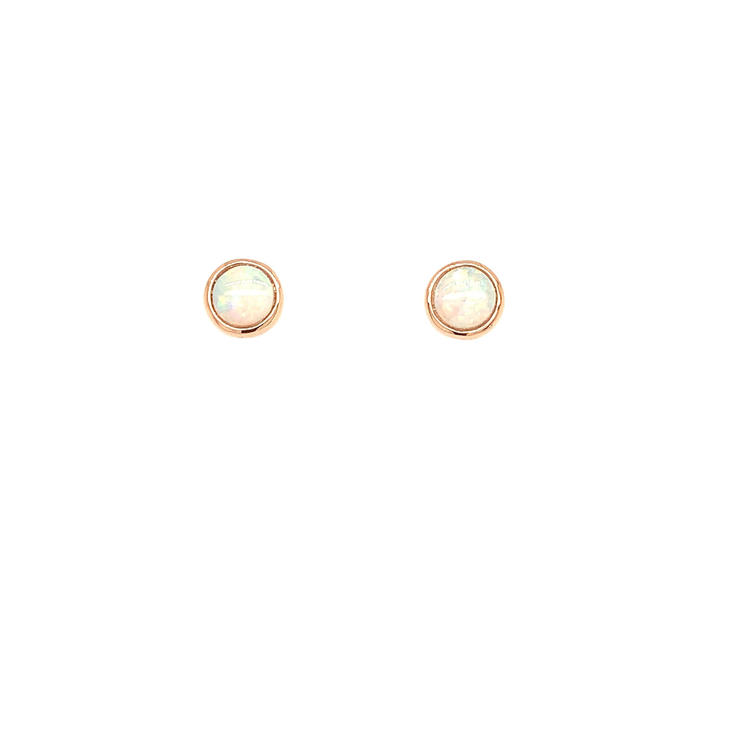 Rose Gold Opal Earrings