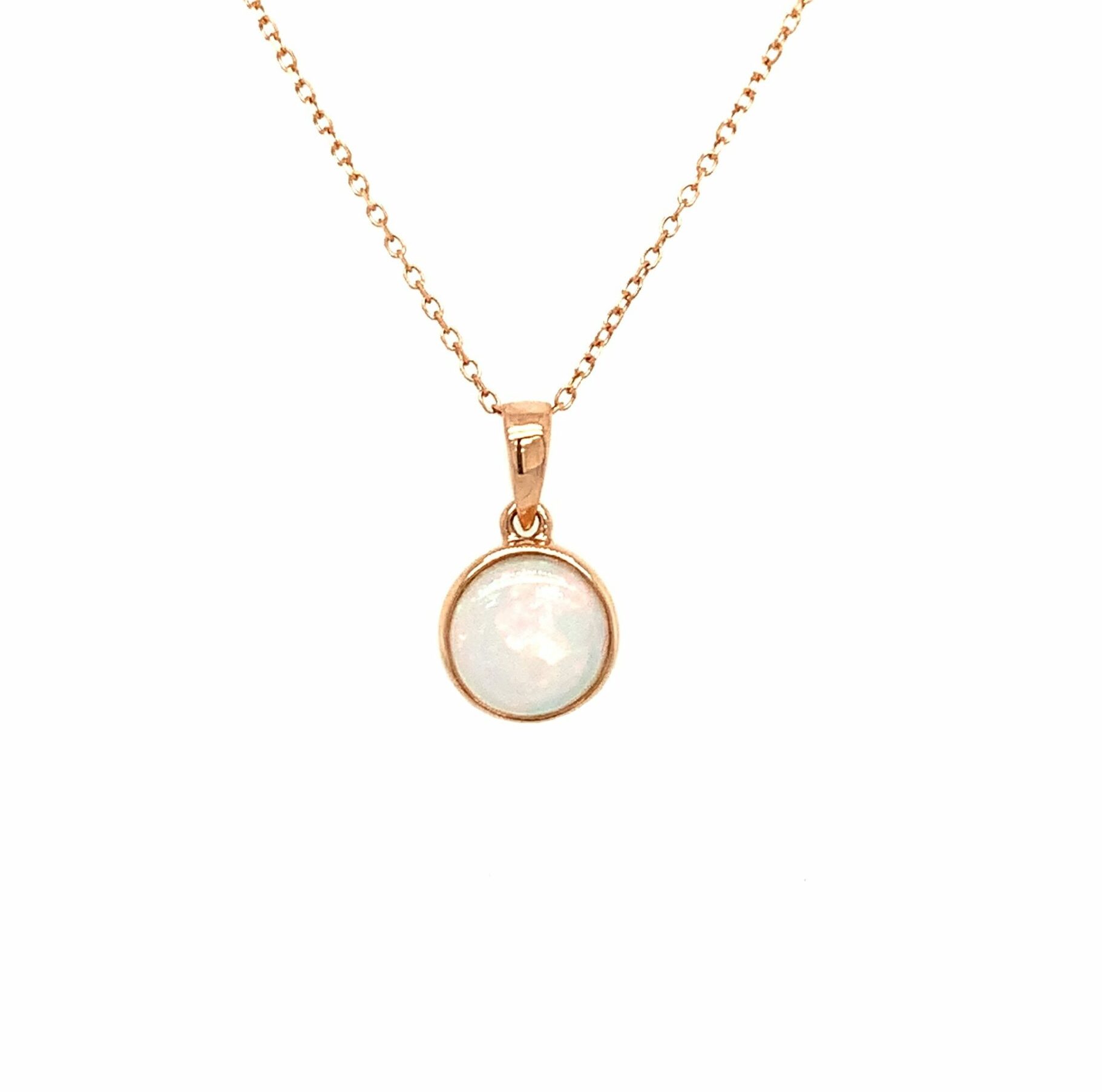 Rose Gold Opal Necklace