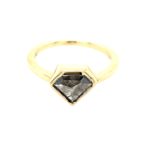 Yellow Gold Salt & Pepper Diamond Ring