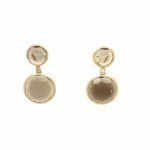 Yellow Gold Smoky Quartz Earrings