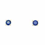 Yellow Gold Sapphire Studs