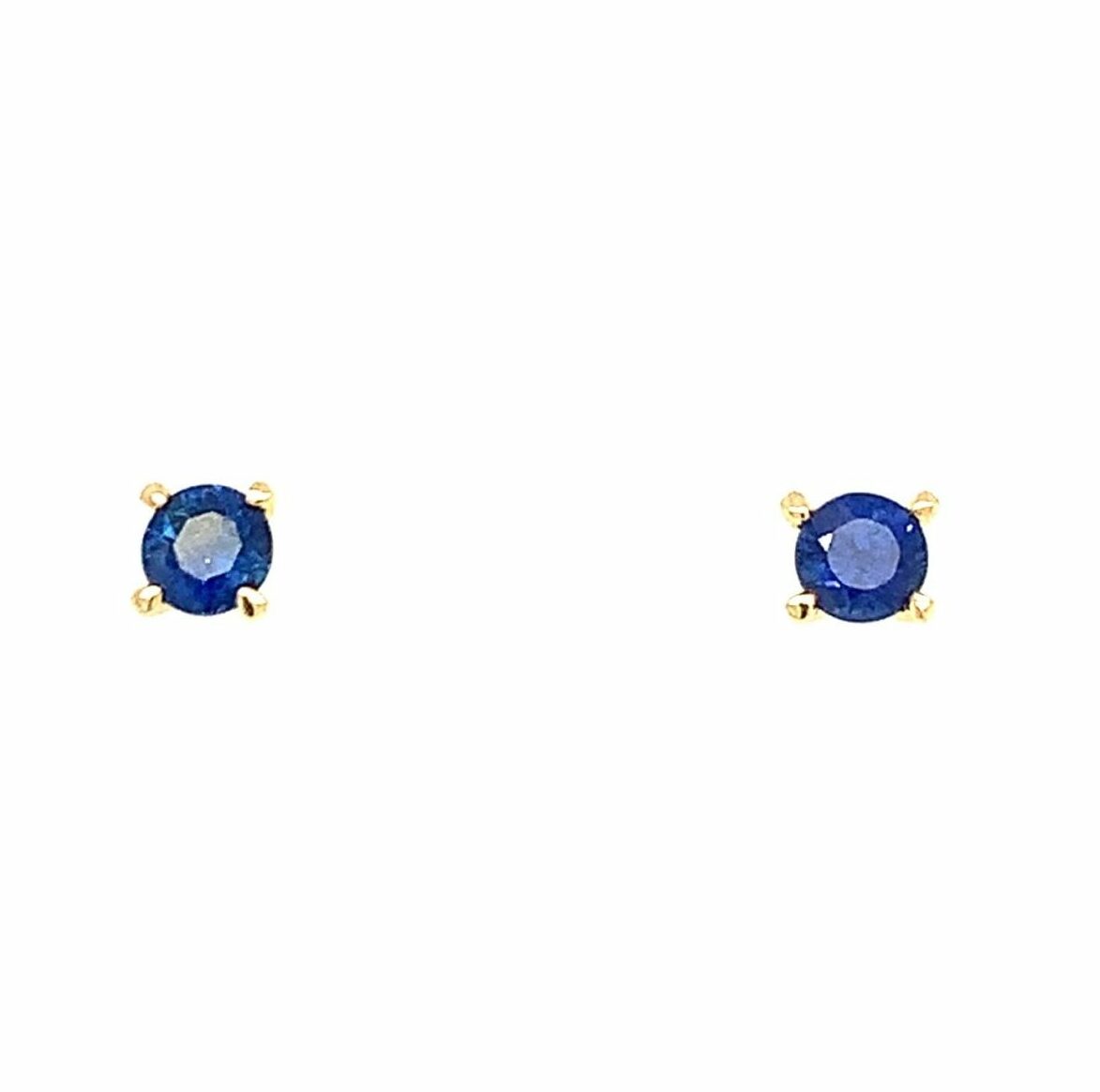 Yellow Gold Sapphire Studs