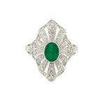 White Gold Emerald Ring