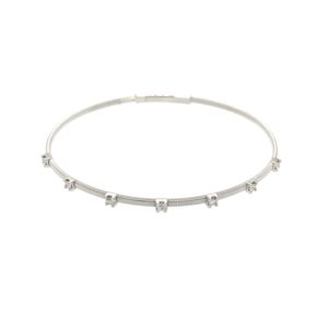 White Gold Diamond Bangle