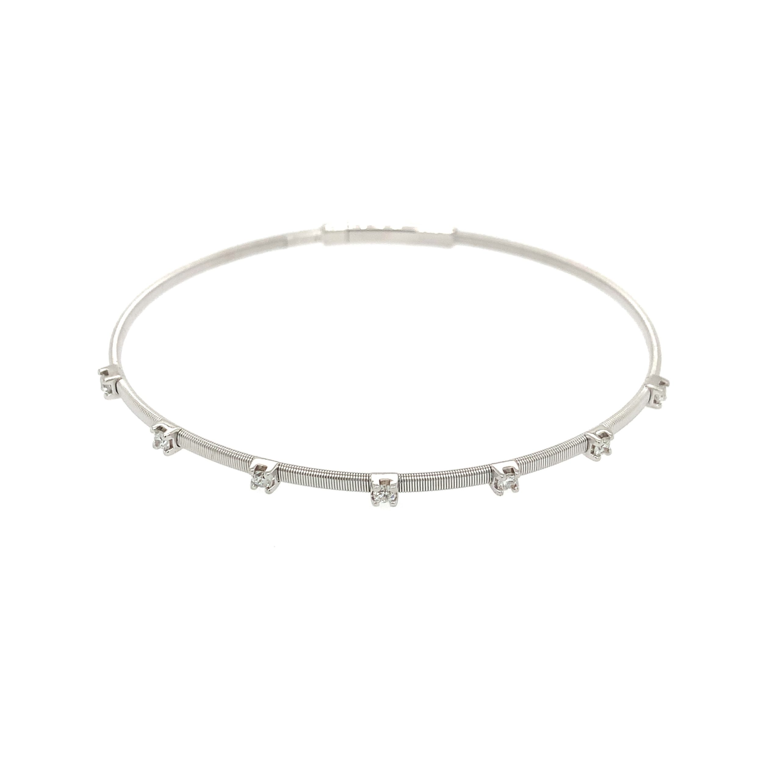 White Gold Diamond Bangle