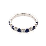White Gold Sapphire Band