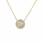 Yellow Gold Round Diamond Necklace