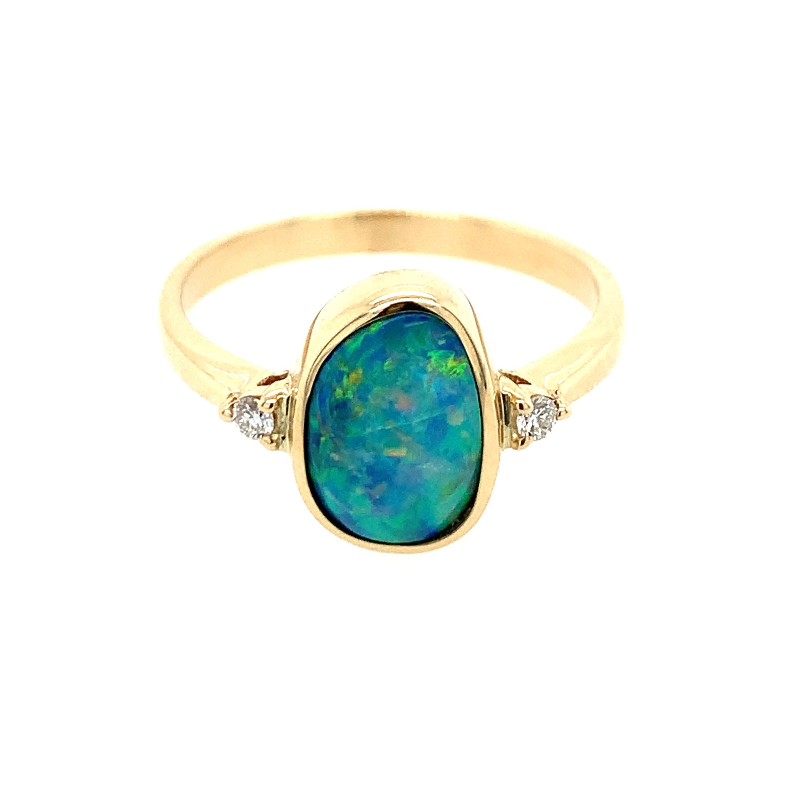 Yellow Gold Opal Ring