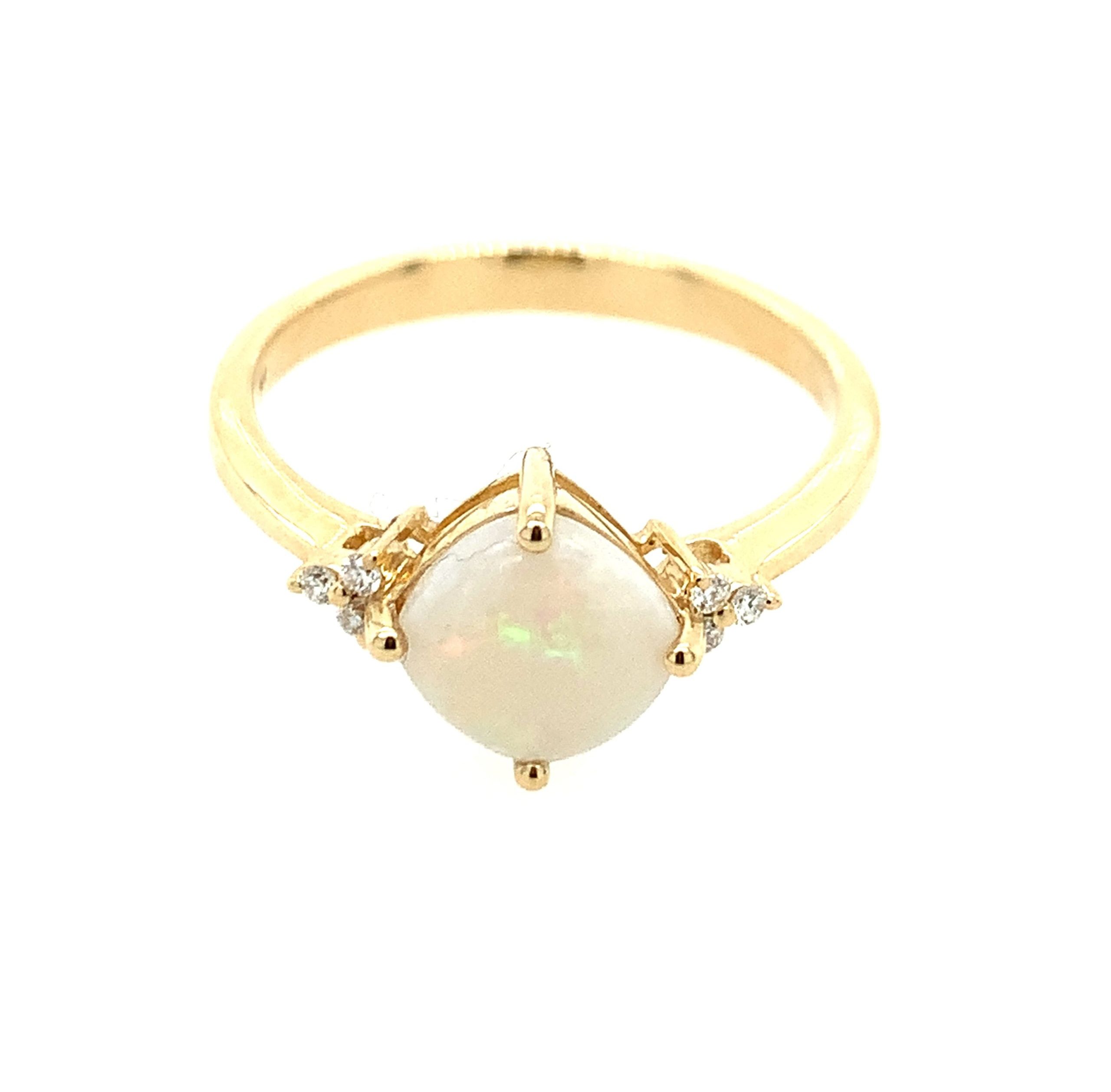 Yellow Gold Opal Ring