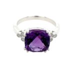 White Gold Amethyst Ring