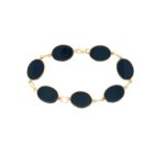 Estate: Yellow Gold Onyx Bracelet