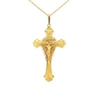 Estate: Yellow Gold Crucifix Necklace