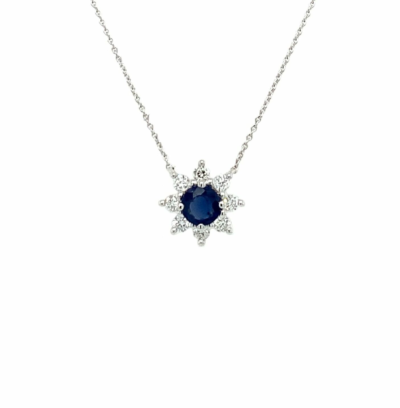 White Gold Sapphire Necklace