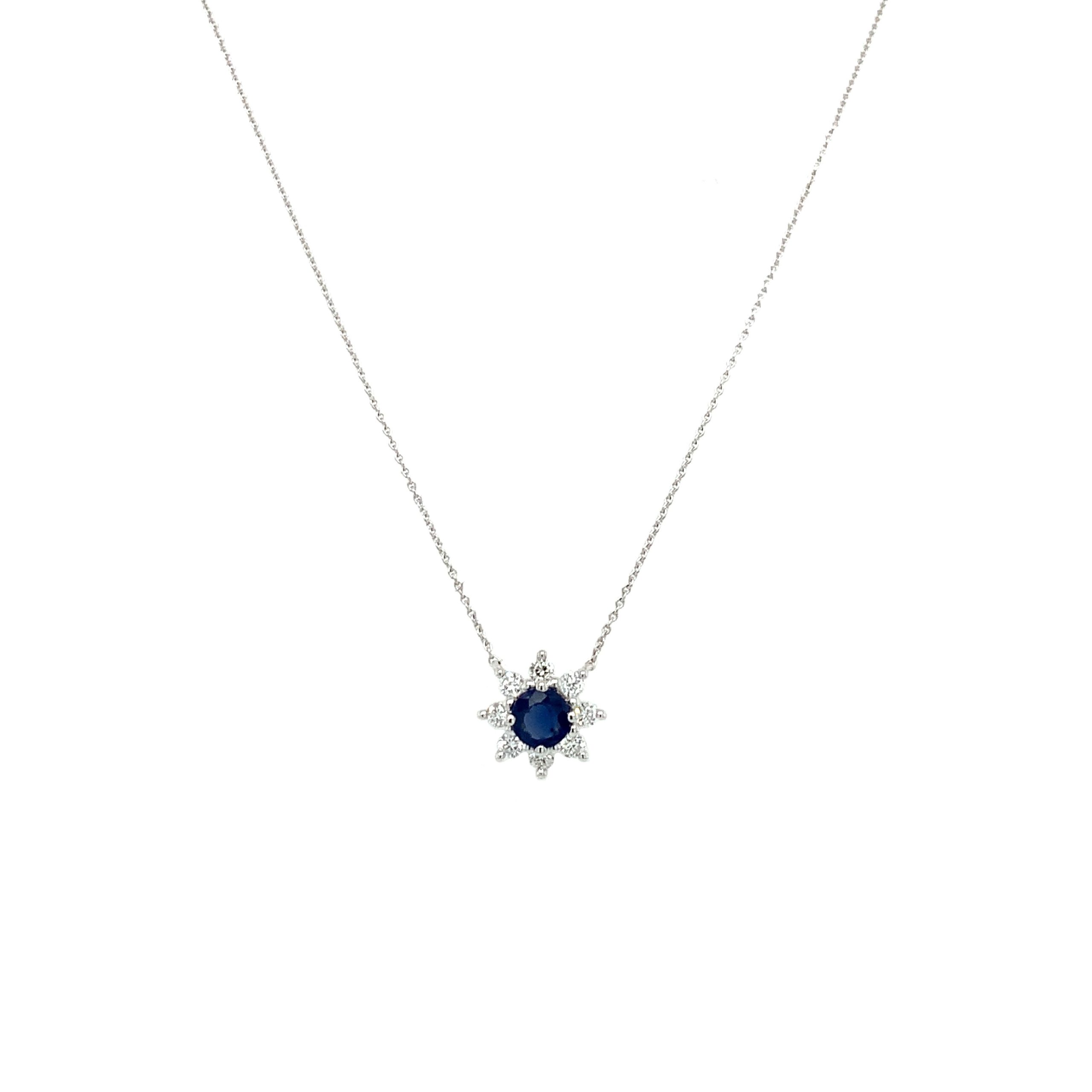White Gold Sapphire Necklace