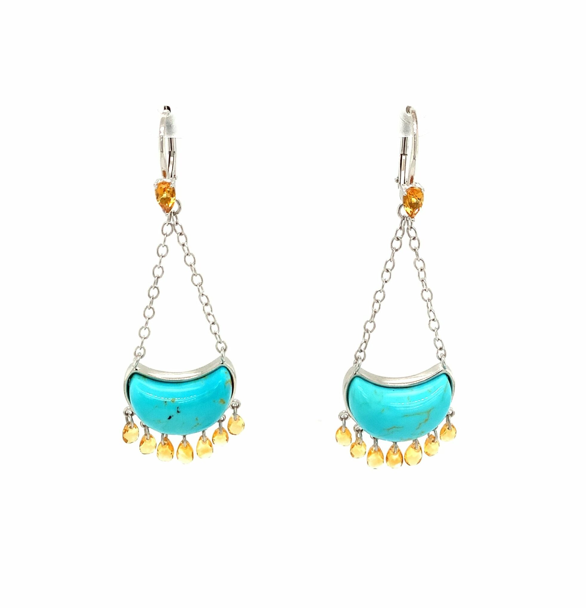 Sterling Silver Turquoise Dangle Earrings