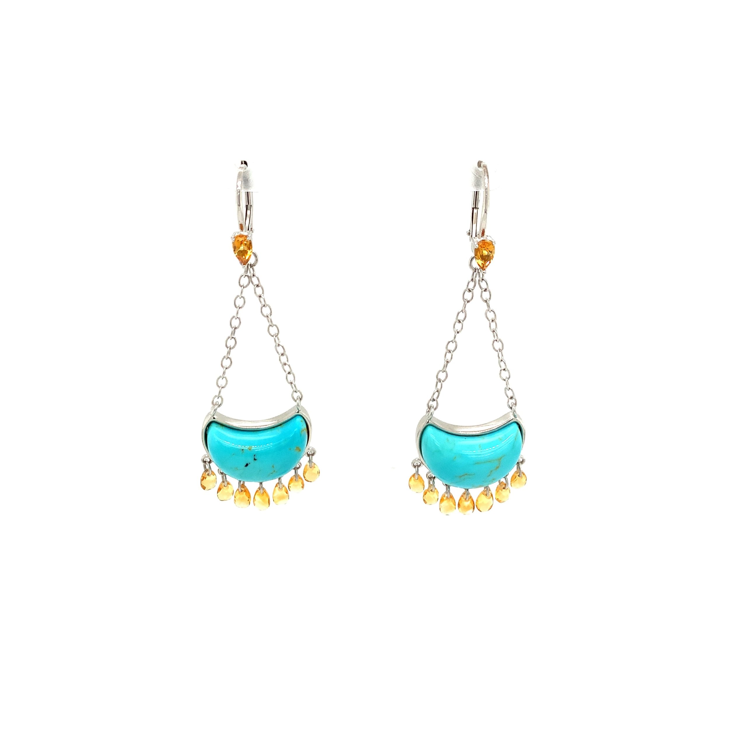 Sterling Silver Turquoise Dangle Earrings
