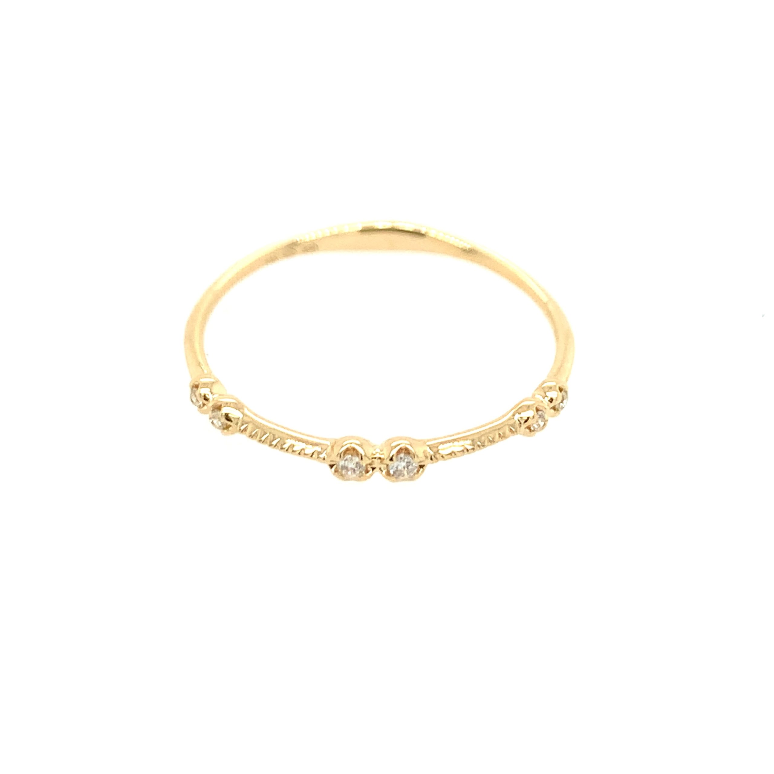 Yellow Gold Diamond Stackable