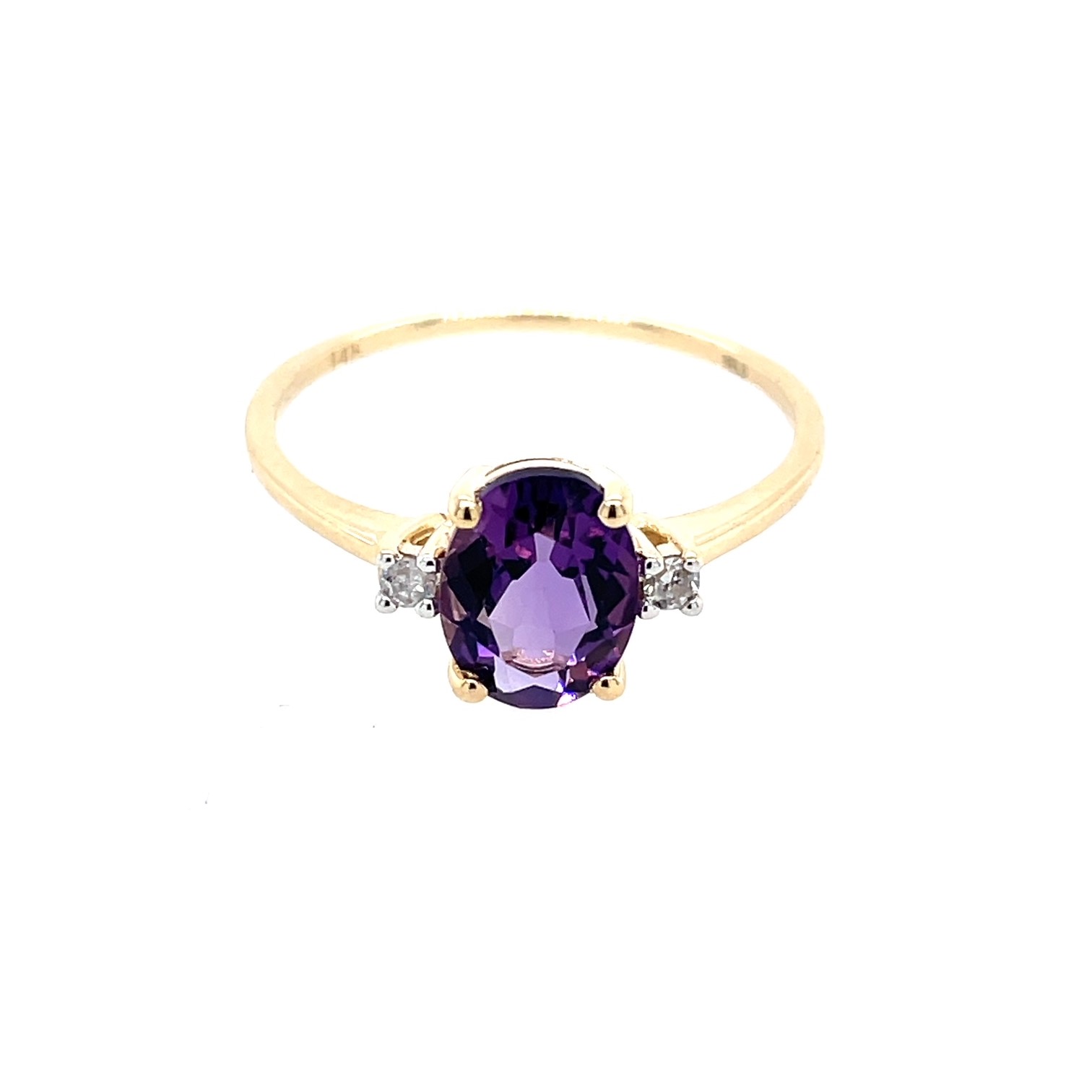 Yellow Gold Amethyst Ring