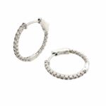 White Gold Diamond Hoops