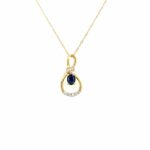 Yellow Gold Sapphire Necklace