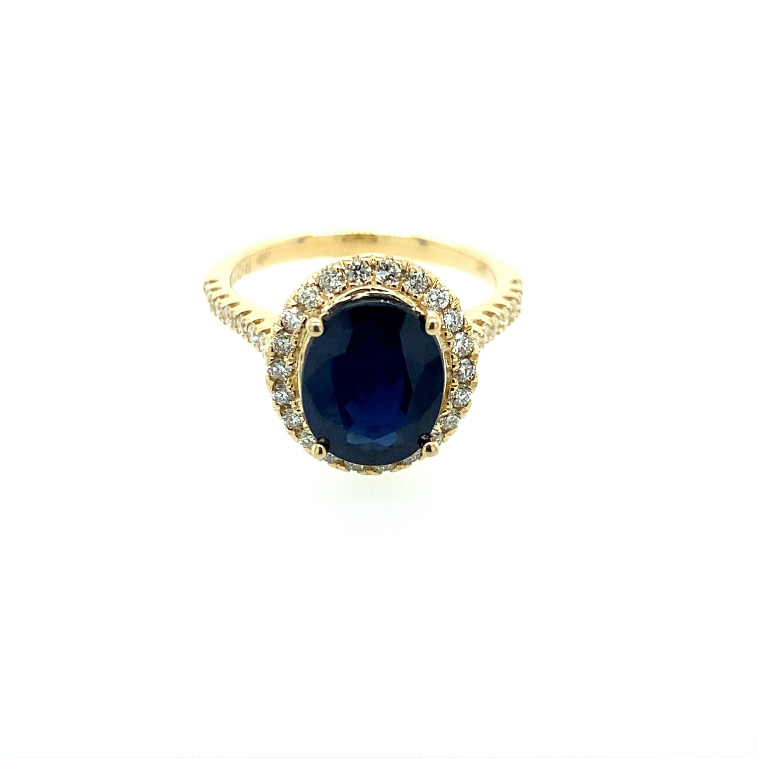 Yellow Gold Oval Sapphire Ring