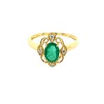 Yellow Gold Emerald Ring