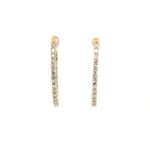 Yellow Gold Diamond Hoops