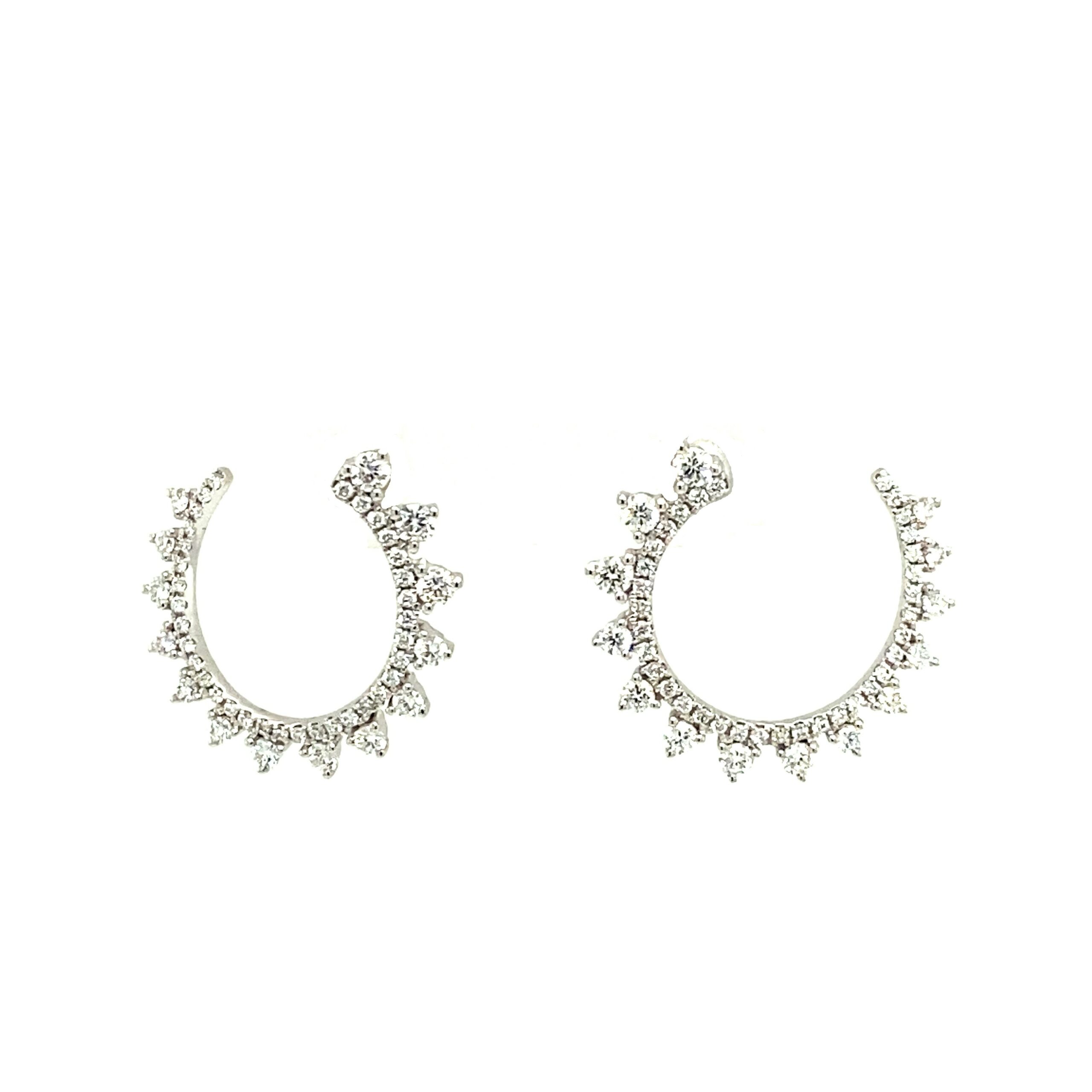 White Gold Starburt Diamond Studs