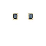 Yellow Gold Sapphire Stud Earrings