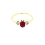 Yellow Gold Ruby & Diamond Ring