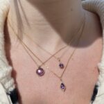 Yellow Gold Amethyst Pendant Necklace