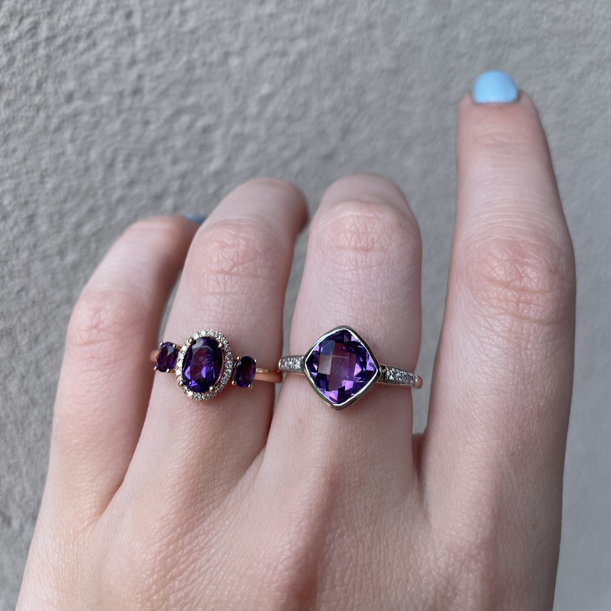 Rose Gold Amethyst Ring