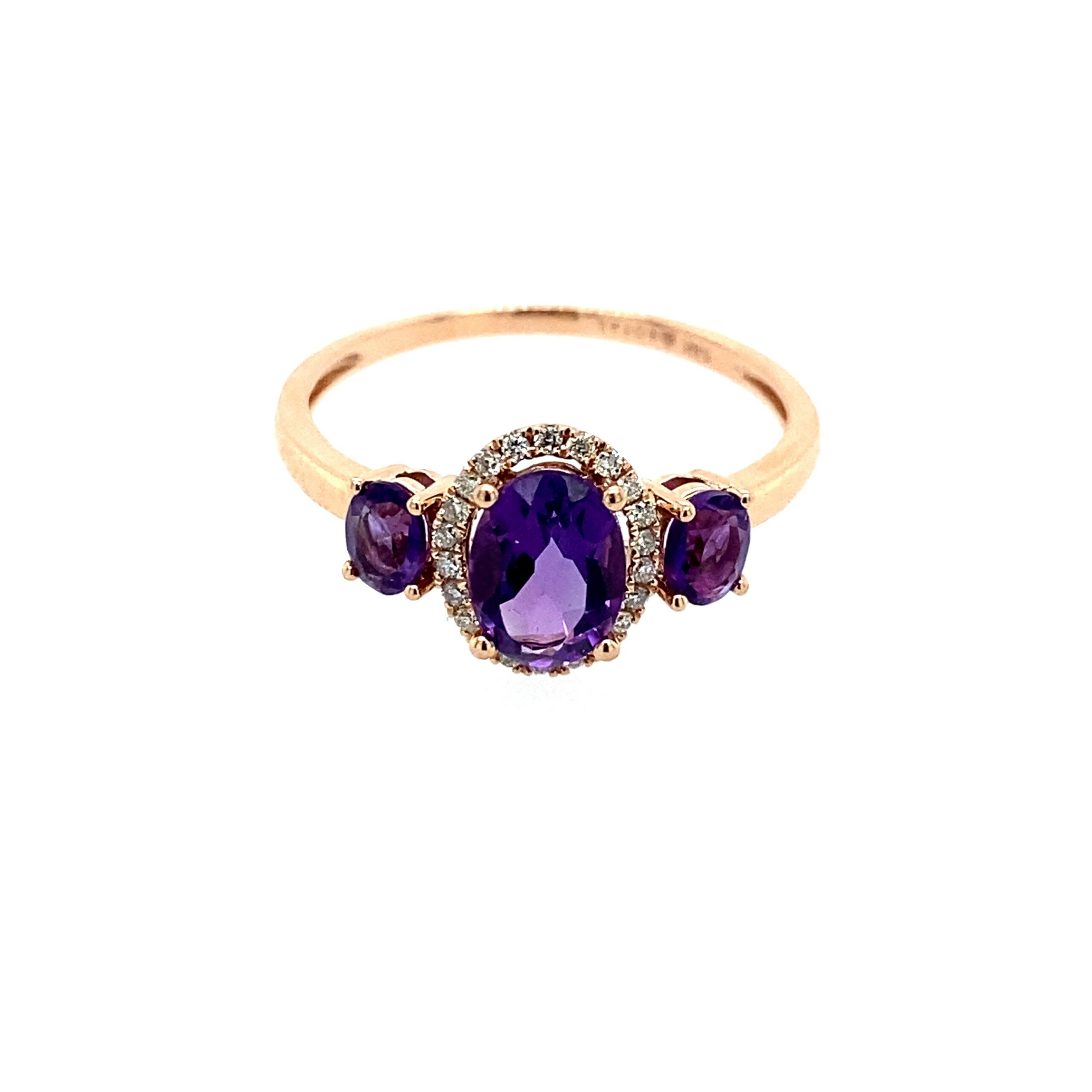 Rose Gold Amethyst Ring