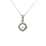 Sterling Silver Pearl Necklace