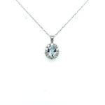 White Gold Aquamarine Necklace