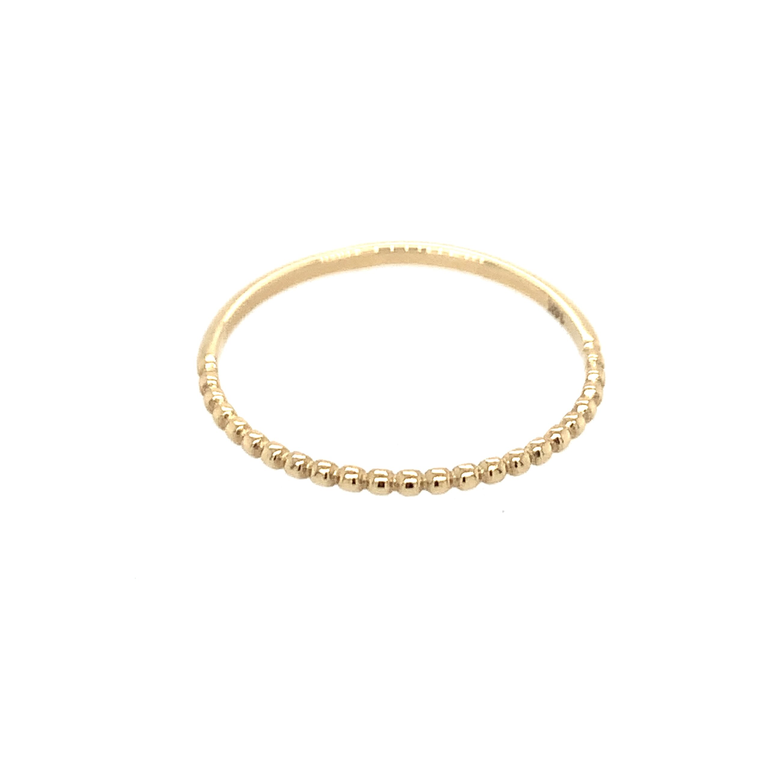 Yellow Gold Beaded Stackable