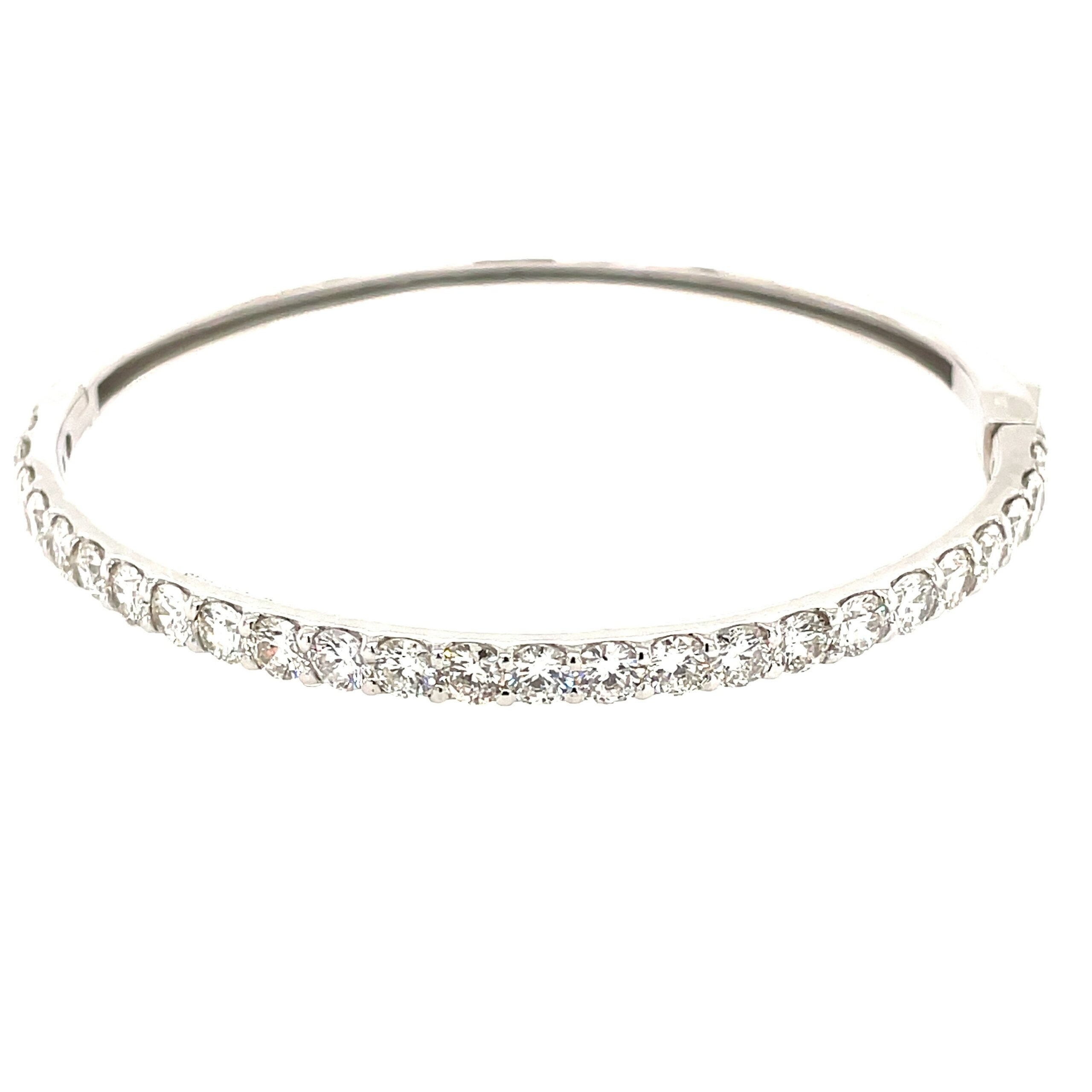 White Gold Diamond Bangle Bracelet