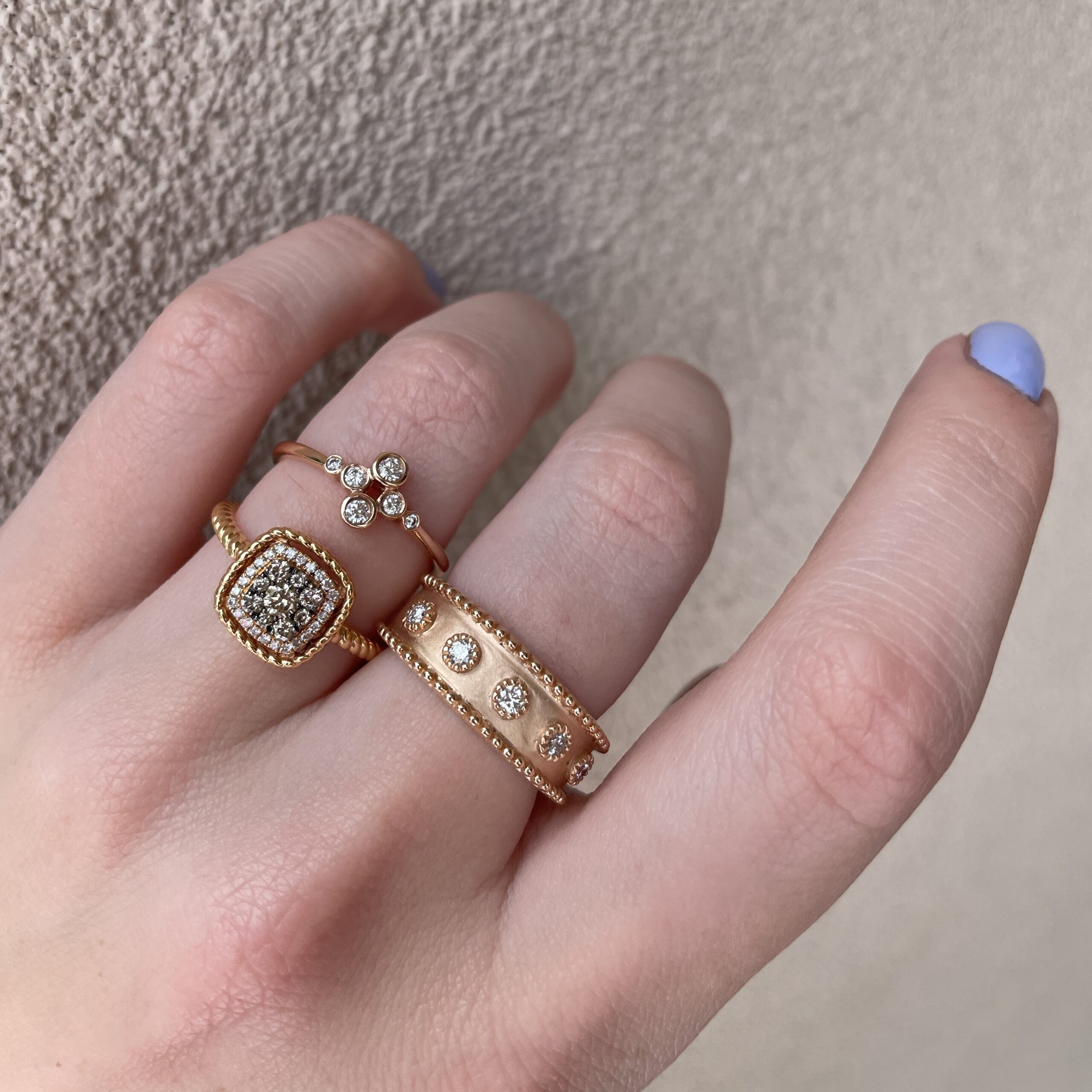 Rose Gold Ring With Diamonds