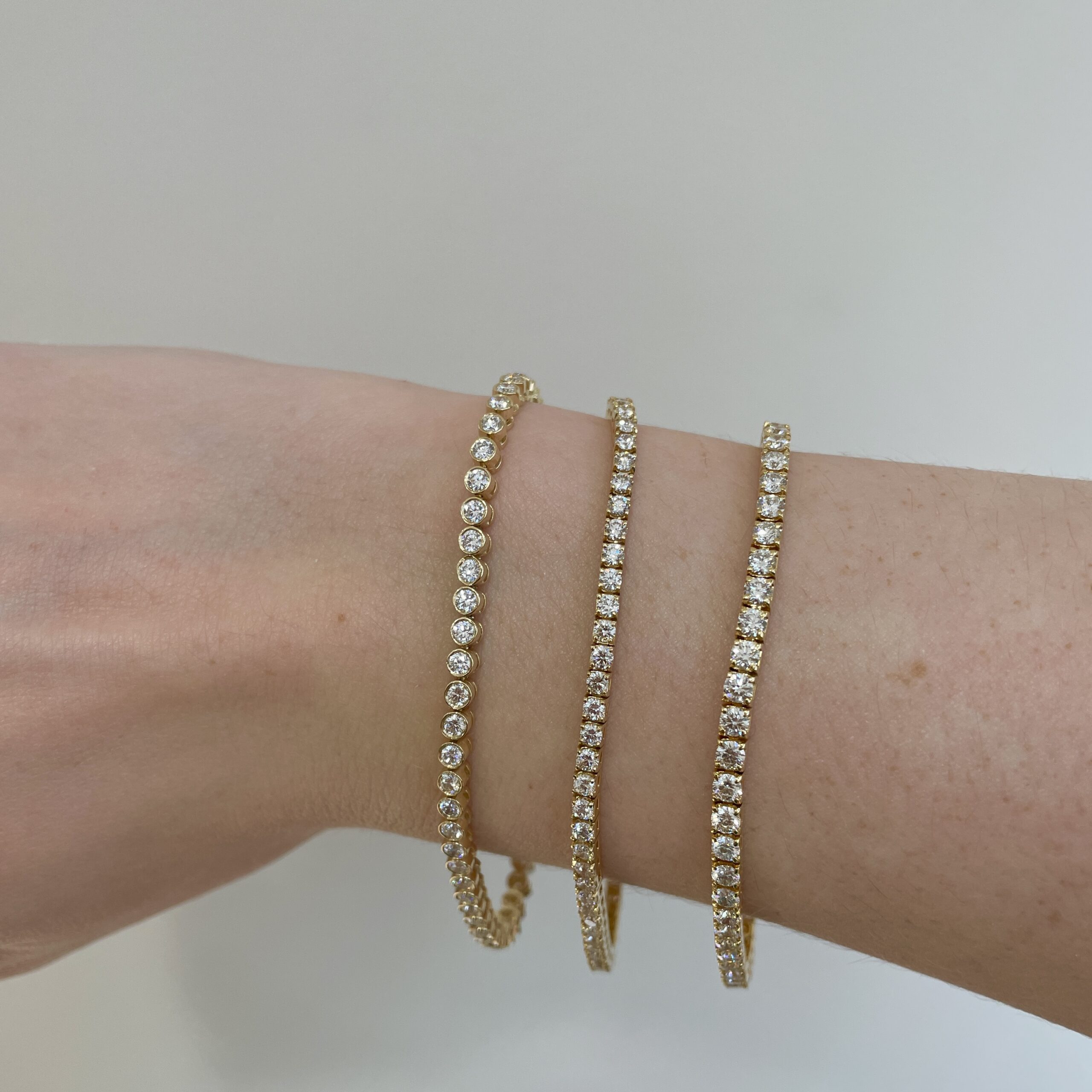 Yellow Gold Diamond Line Bracelet