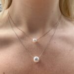 White Gold Freshwater Pearl Pendant Necklace