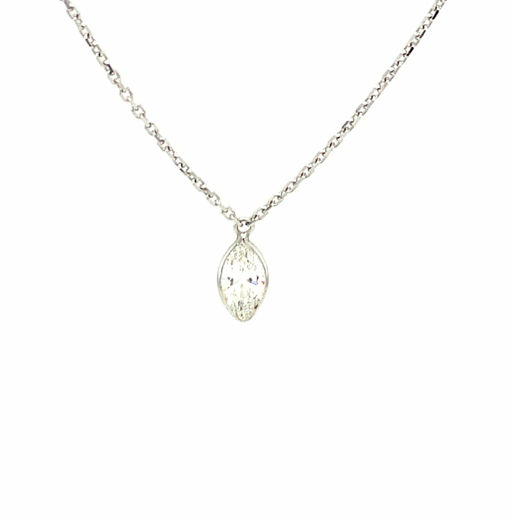 White Gold Marquise Diamond Necklace