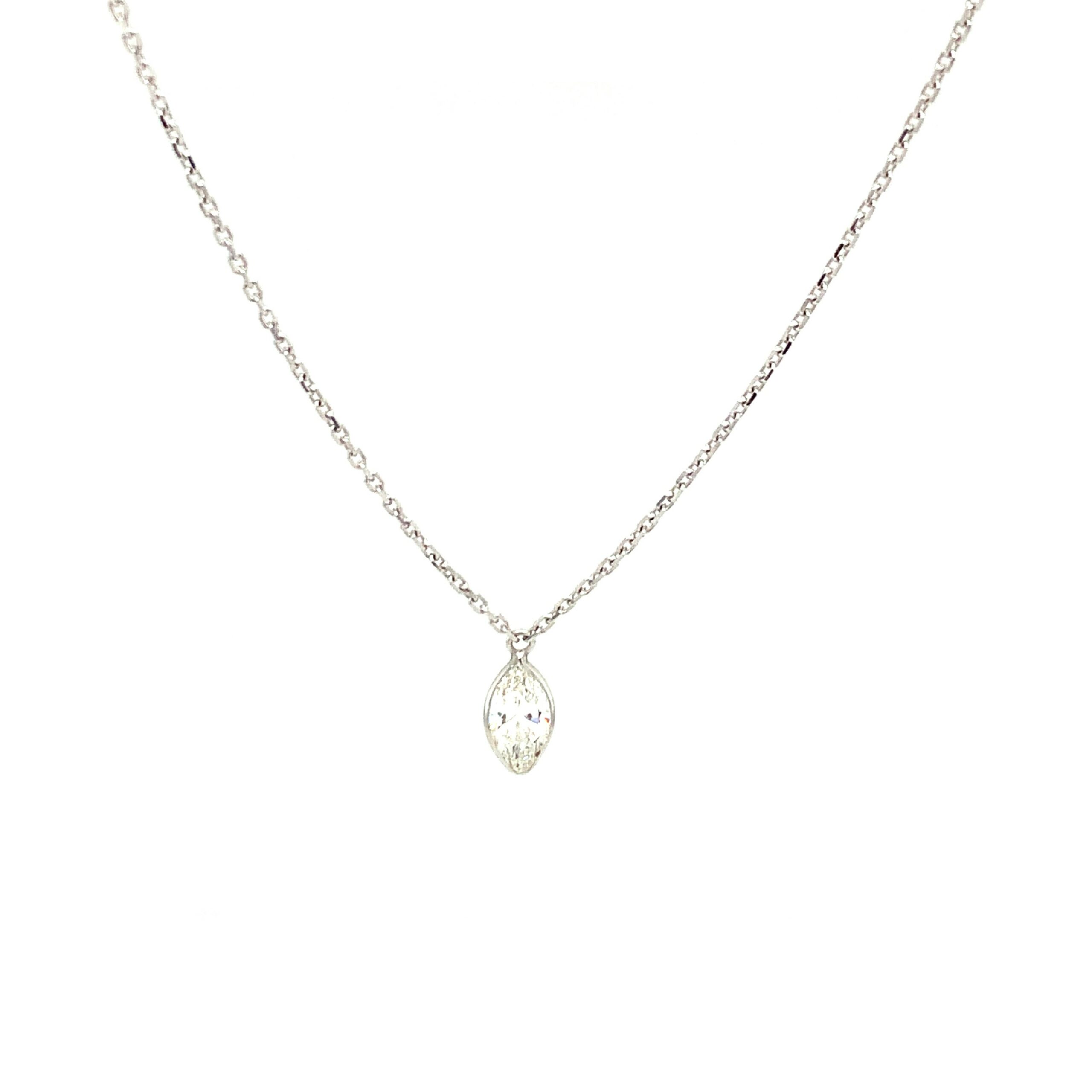 White Gold Marquise Diamond Necklace