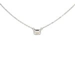 White Gold Bezel-Set Diamond Necklace