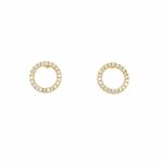 Yellow Gold Diamond Halo Studs