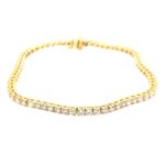 Yellow Gold Diamond Line Bracelet