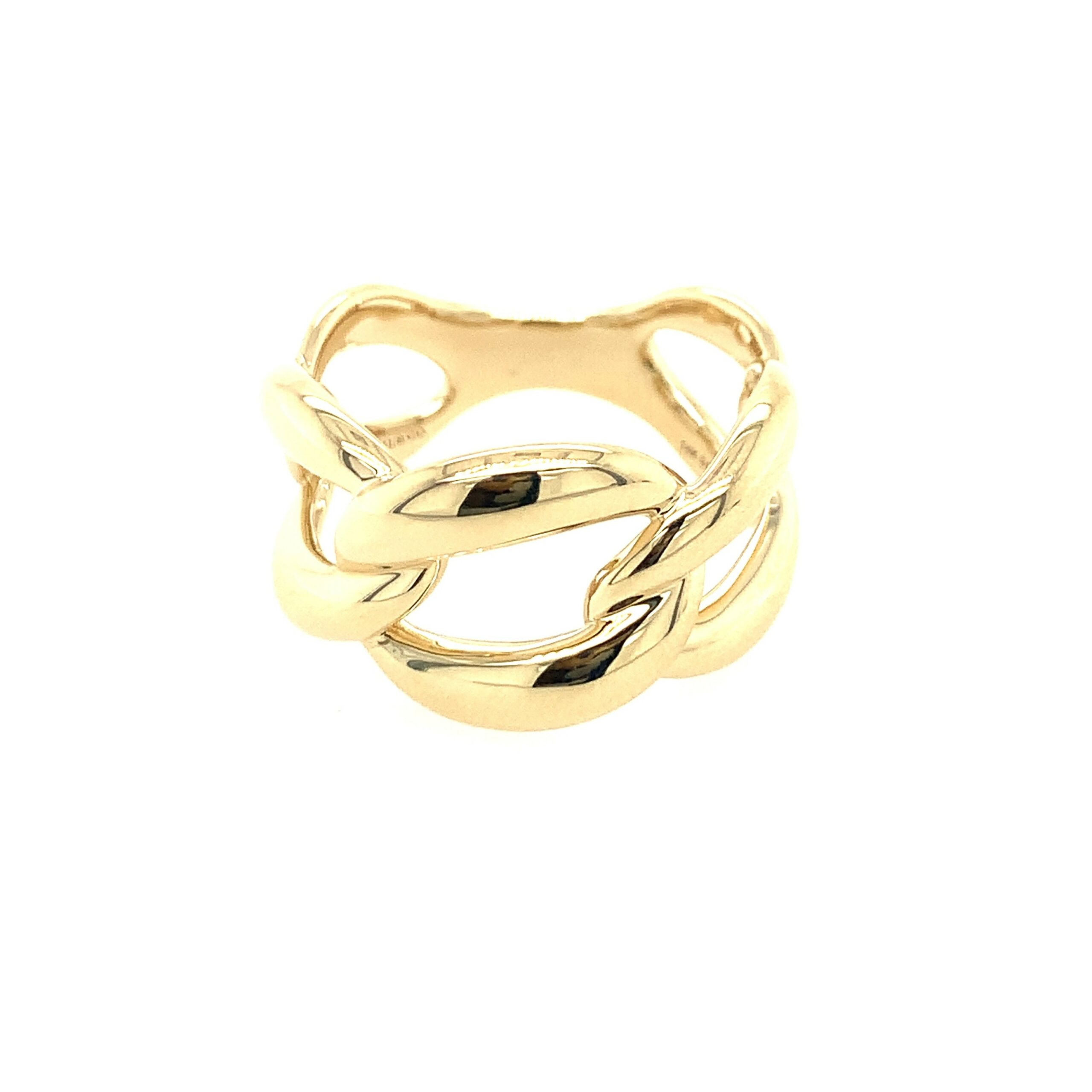 Yellow Gold Chain Link Ring